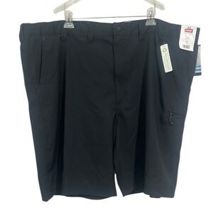 Wrangler Outdoor Men Black Performance Shorts Elastic Waistband 48 Cargo Pocket